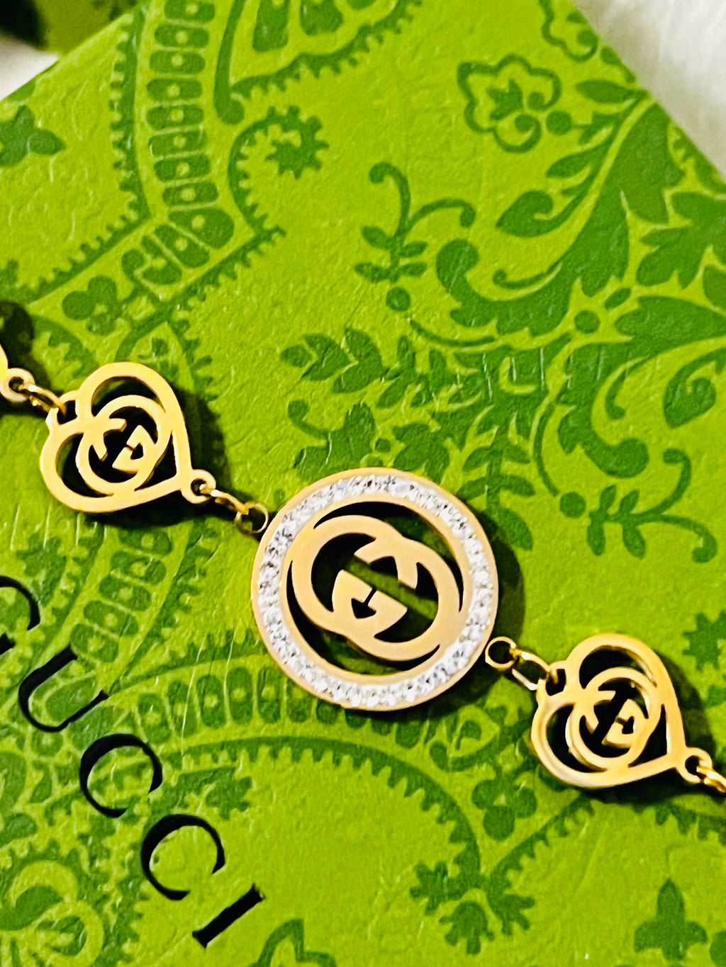Gucci Gold Rhinestone Bracelet