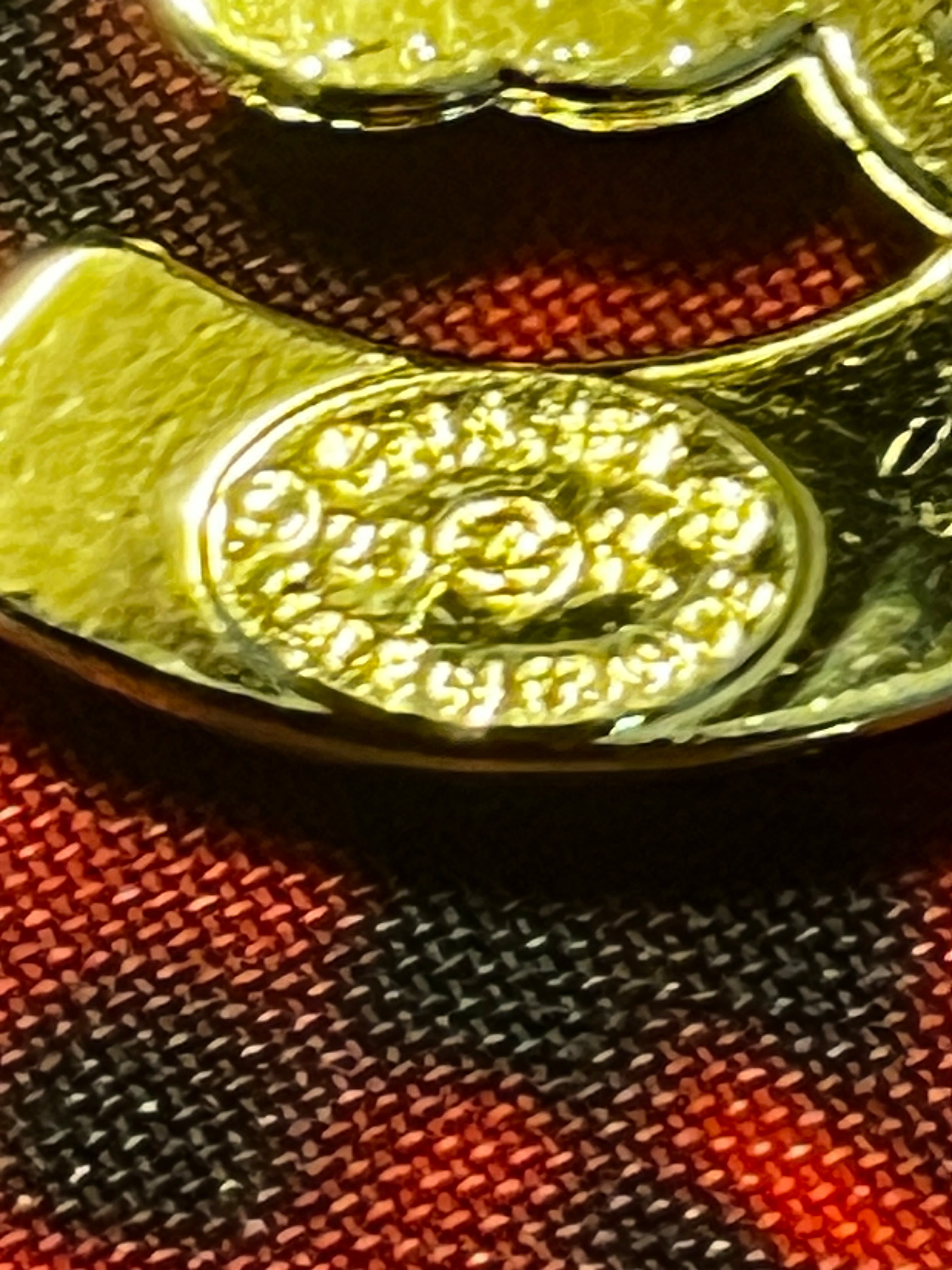CHANEL Iconic Logo Gold with Pearl & Crystal Accent Brooch R
