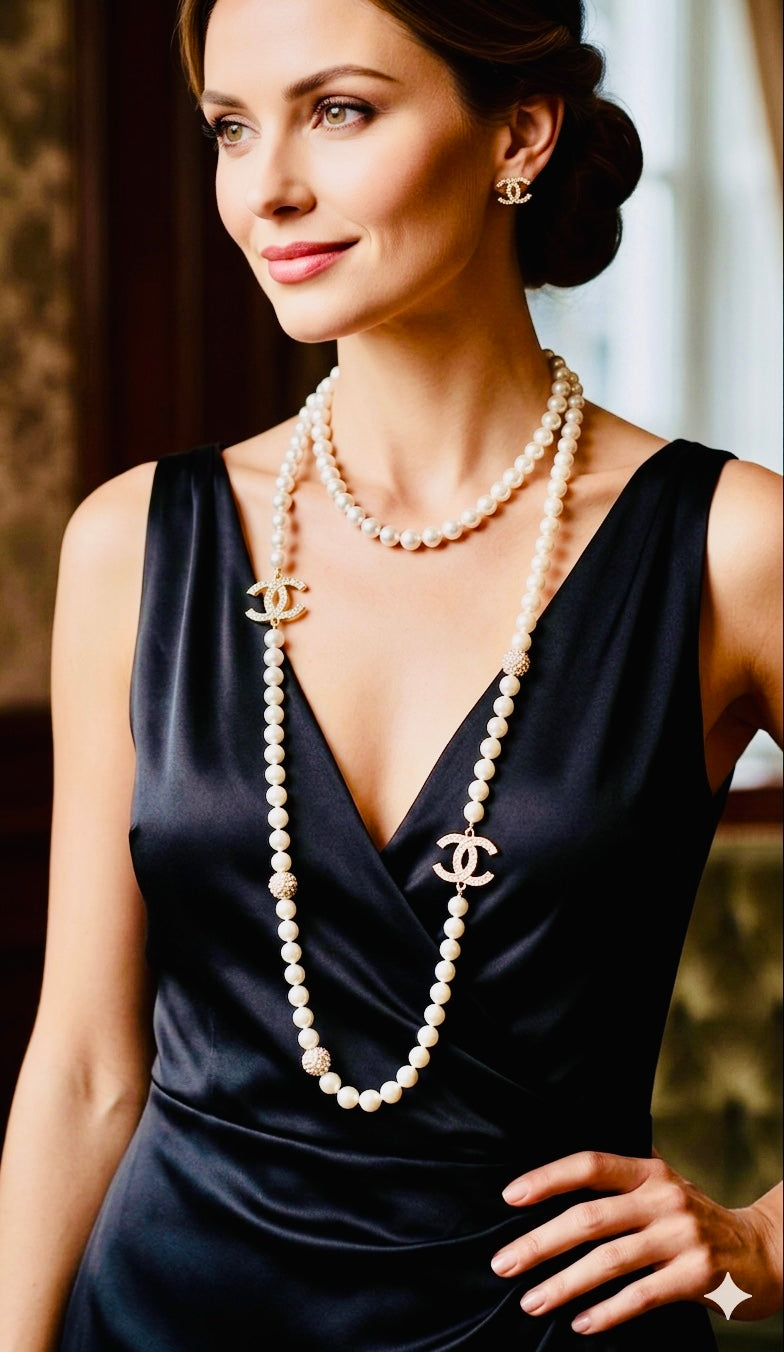 Chanel Double Layer Pearl Necklace