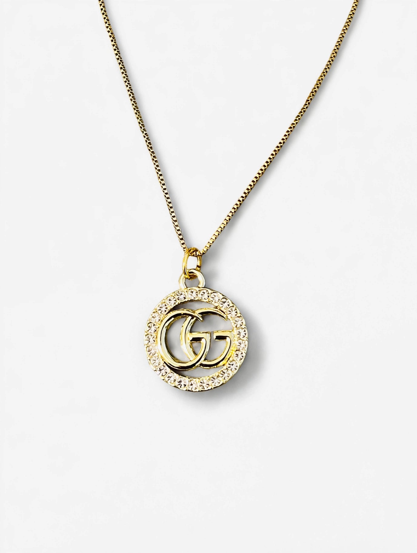 💎Gucci Gold Rhinestone Pendant Necklace💎