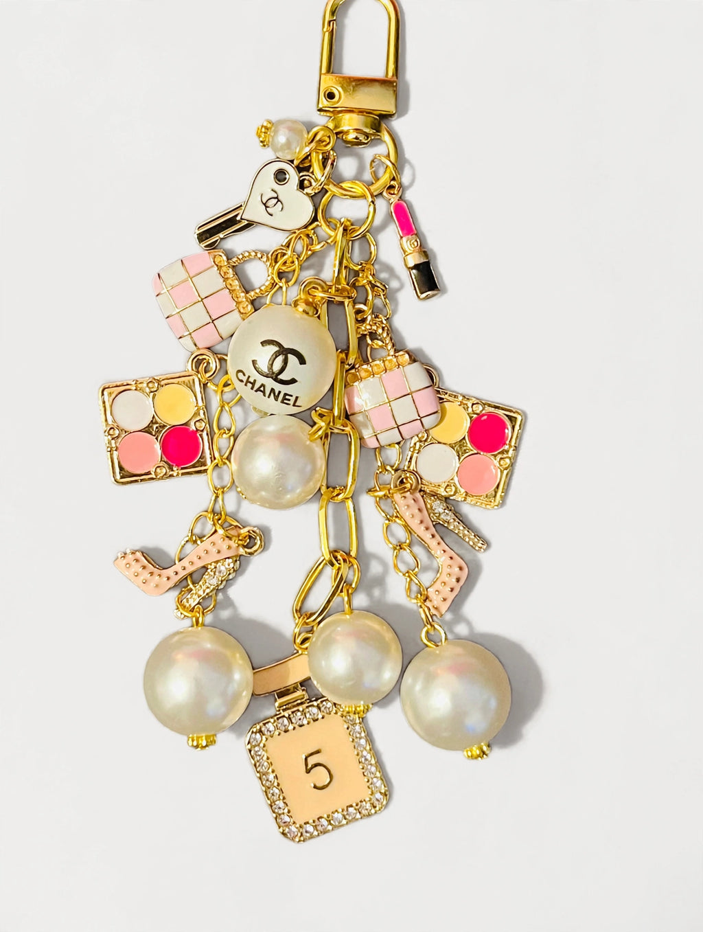 🩷✨Pink Glitter Chanel Keychain✨🩷
