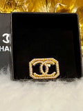 CHANEL Unique Gold with Pearl Accent Brooch T