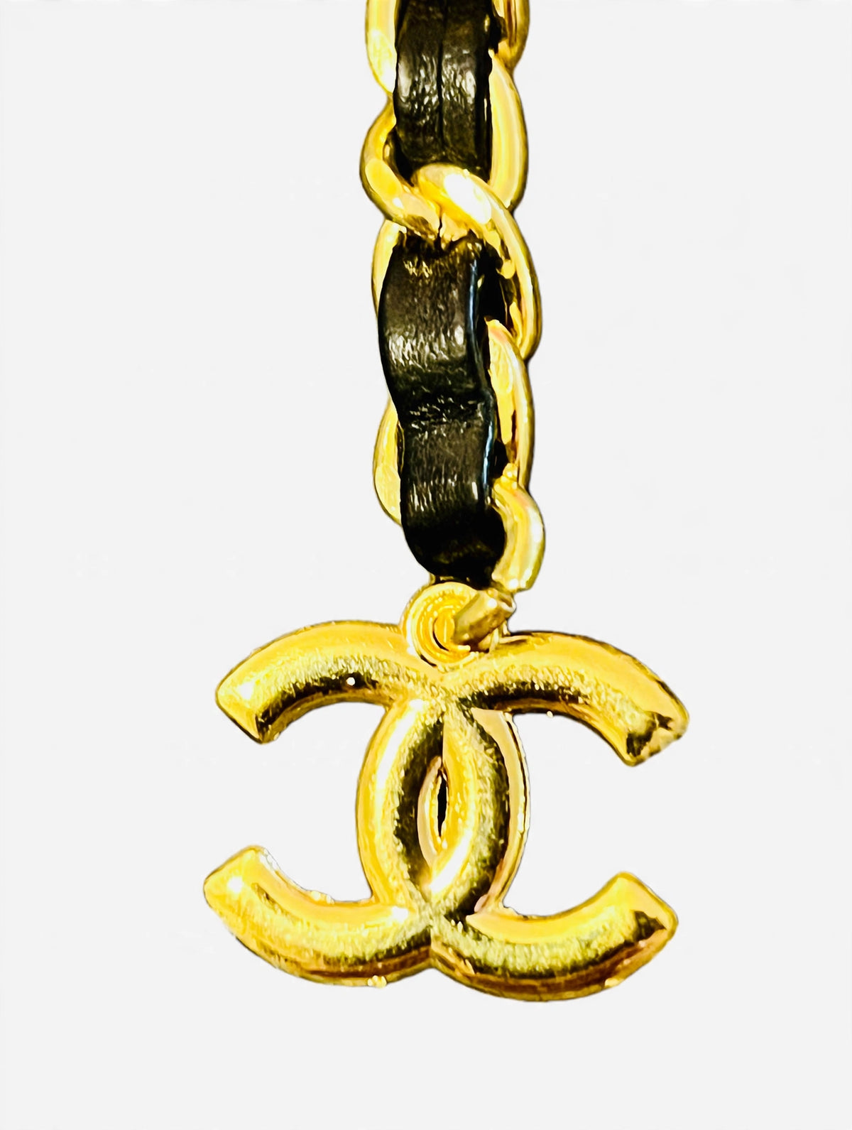 Chanel Gold Chain Braided Logo Belt -  Interlocking Adjustable Chanel Wrap Waist Body Chain