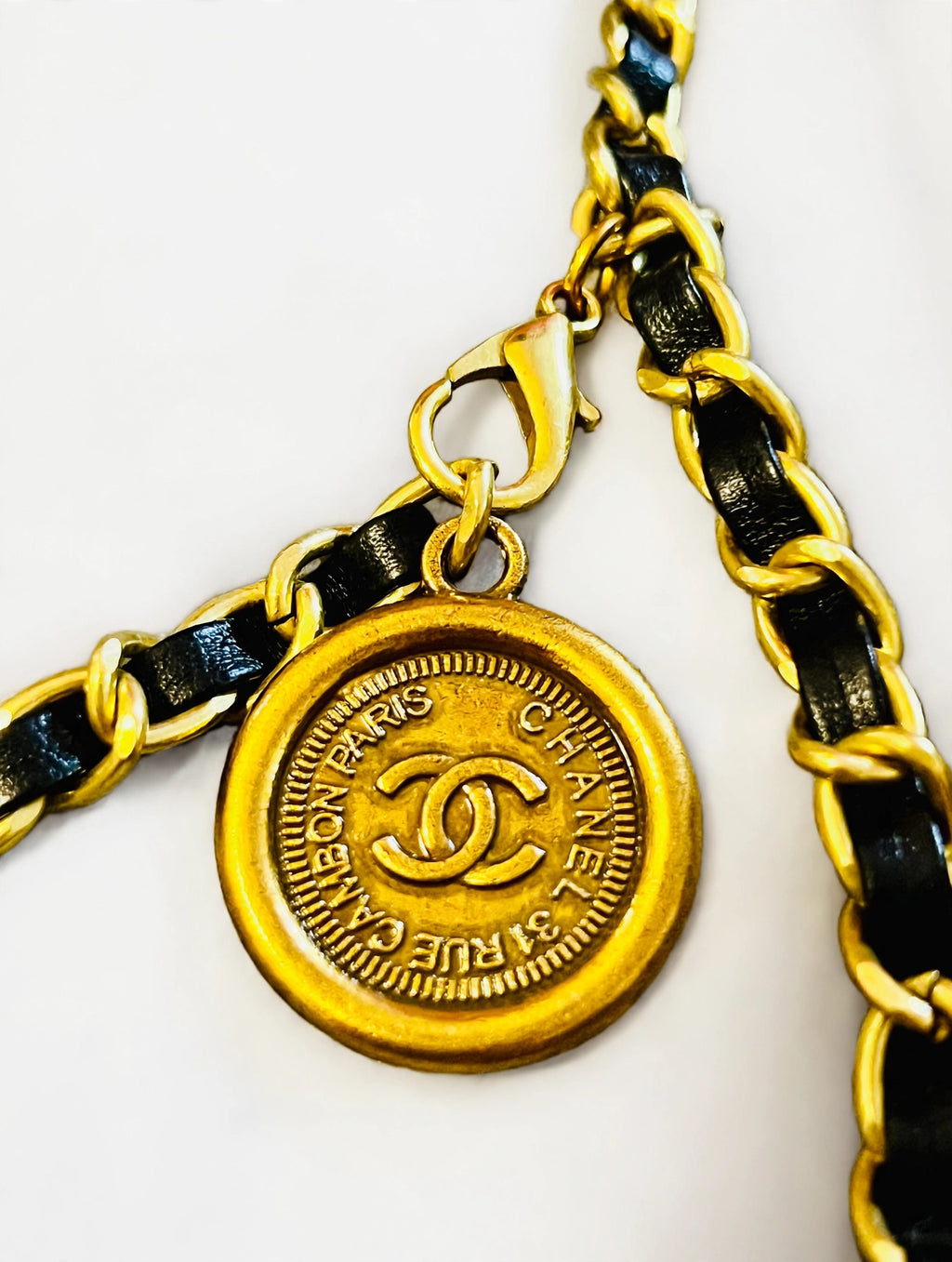 Chanel Gold Coin Medallion Chain Belt Adjustable Waist