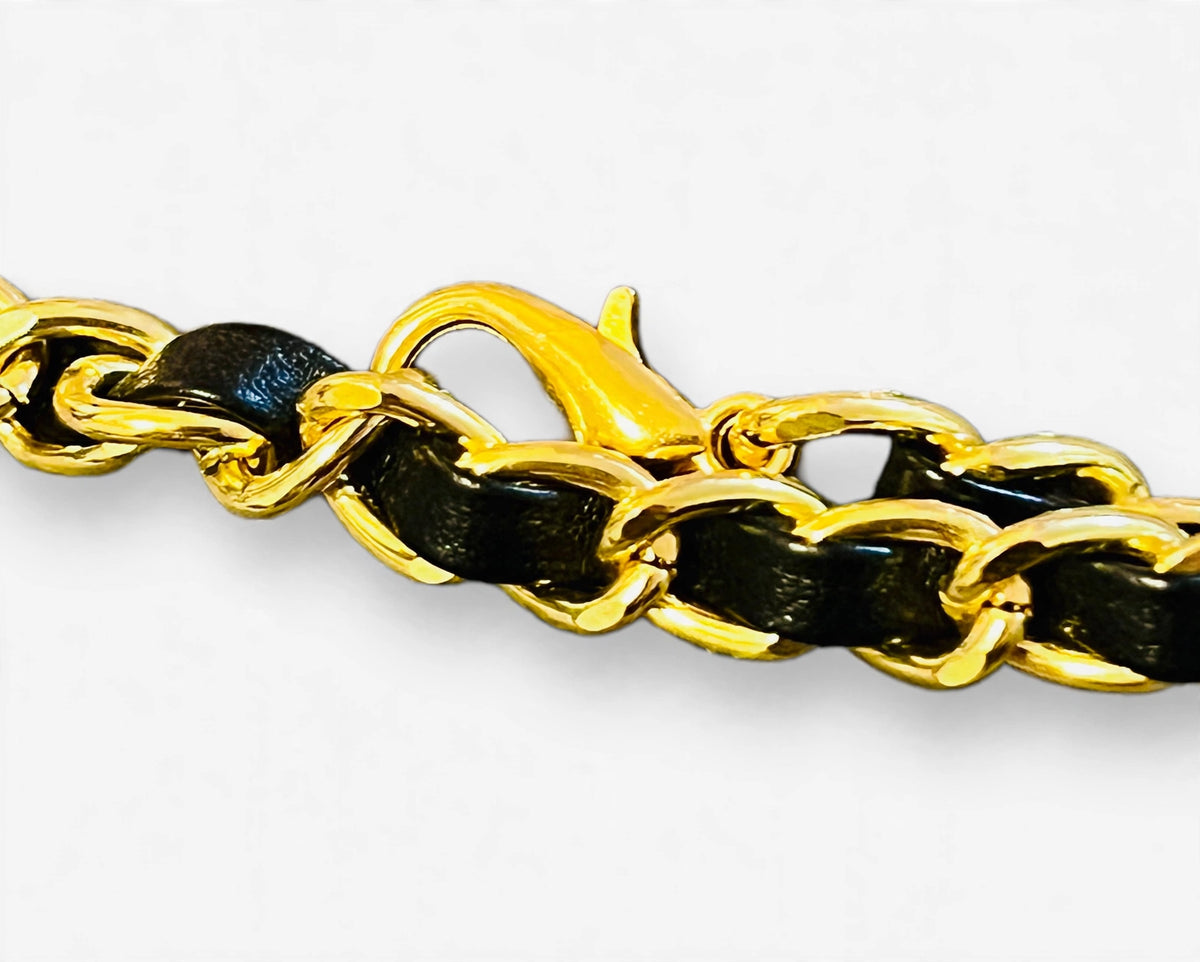 Chanel Gold Chain Braided Logo Belt -  Interlocking Adjustable Chanel Wrap Waist Body Chain