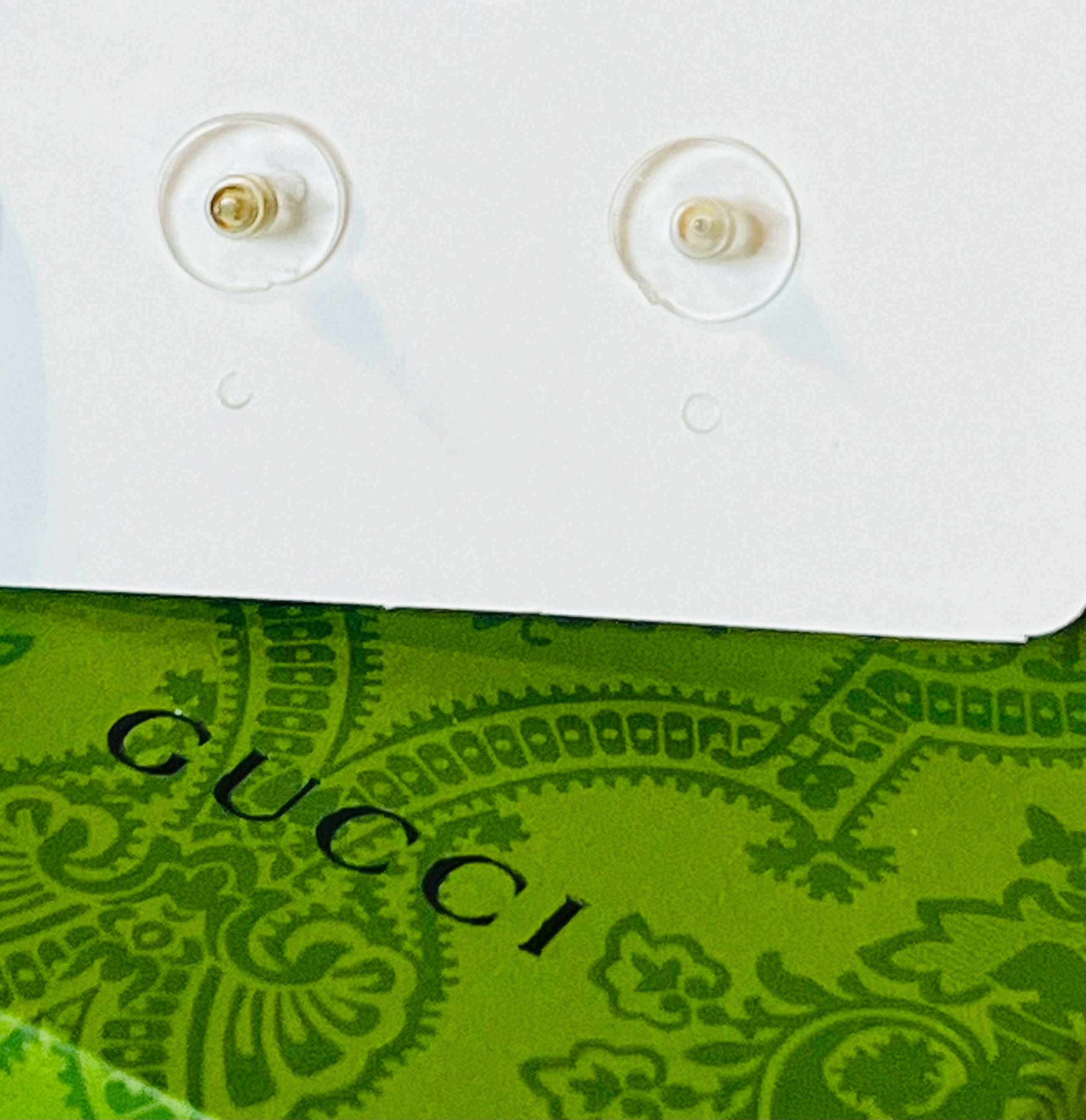 Gucci Iconic Logo Gold Stud Earrings