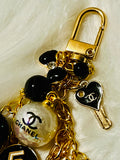 CHANEL Gold & Black Keychain Bag Charm