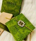 Gold Crystal Gucci Bracelet