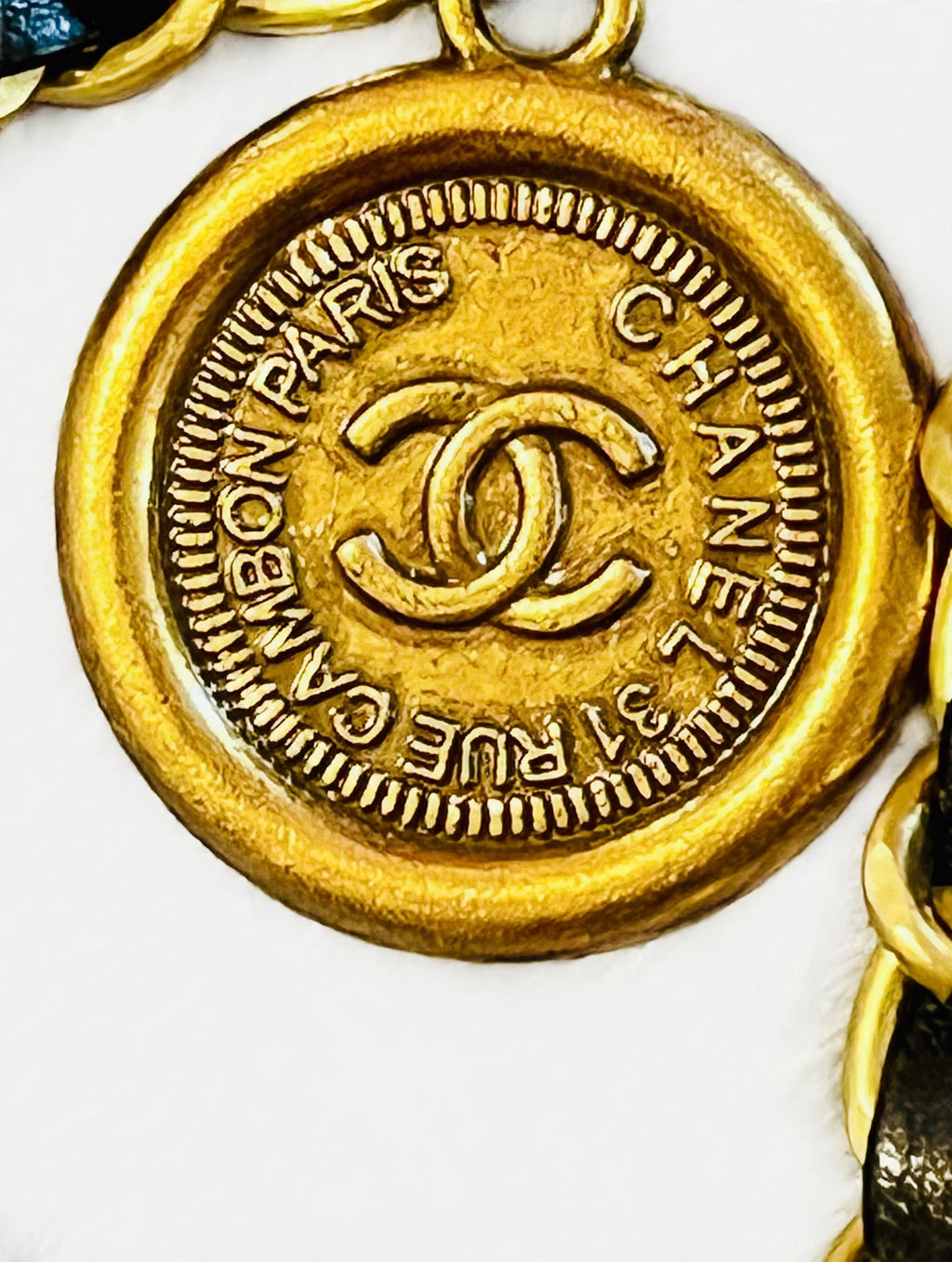 Chanel Gold Coin Medallion Chain Belt Adjustable Waist