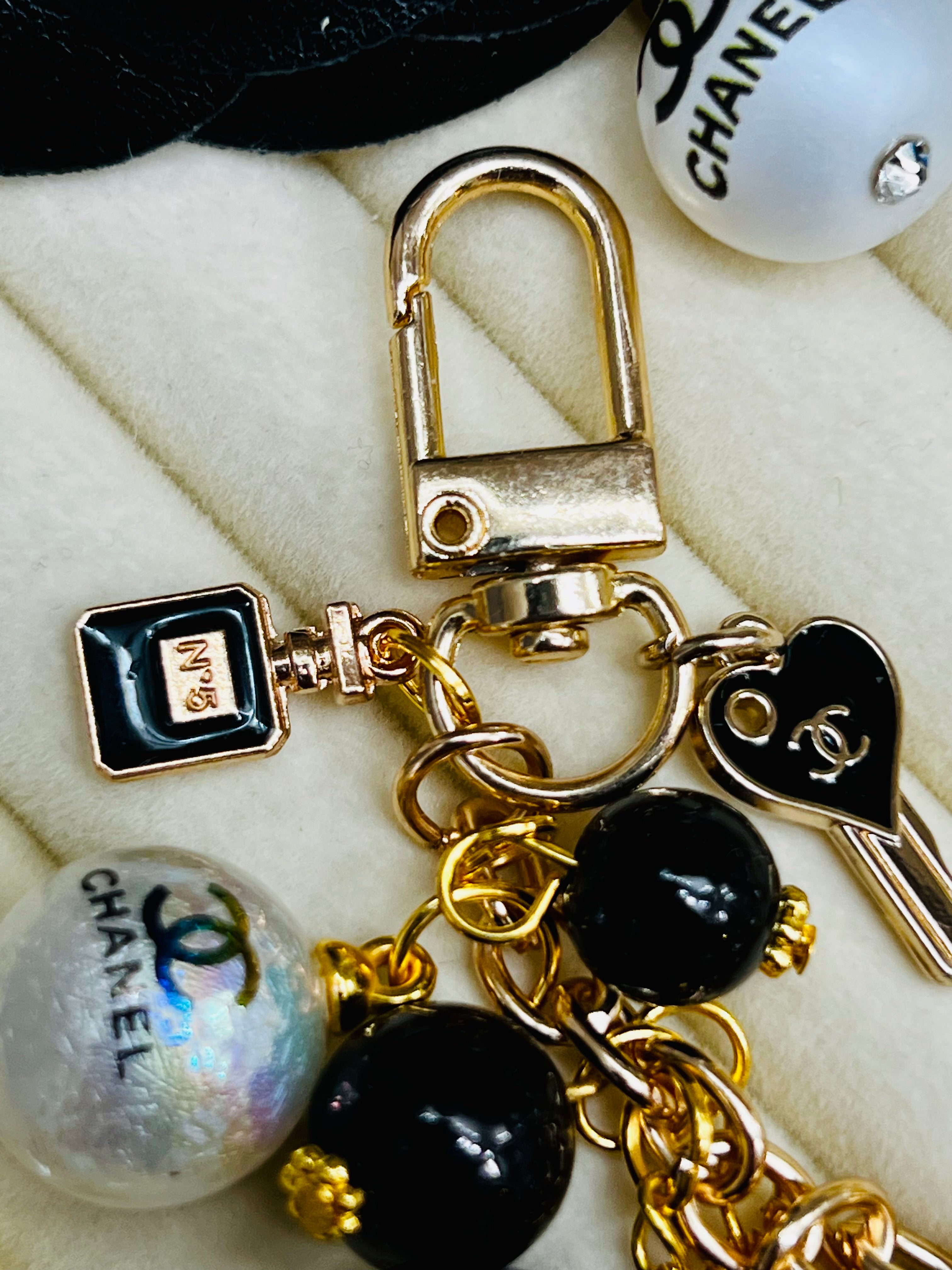 Chanel Keychain Bag Charm Black & Gold