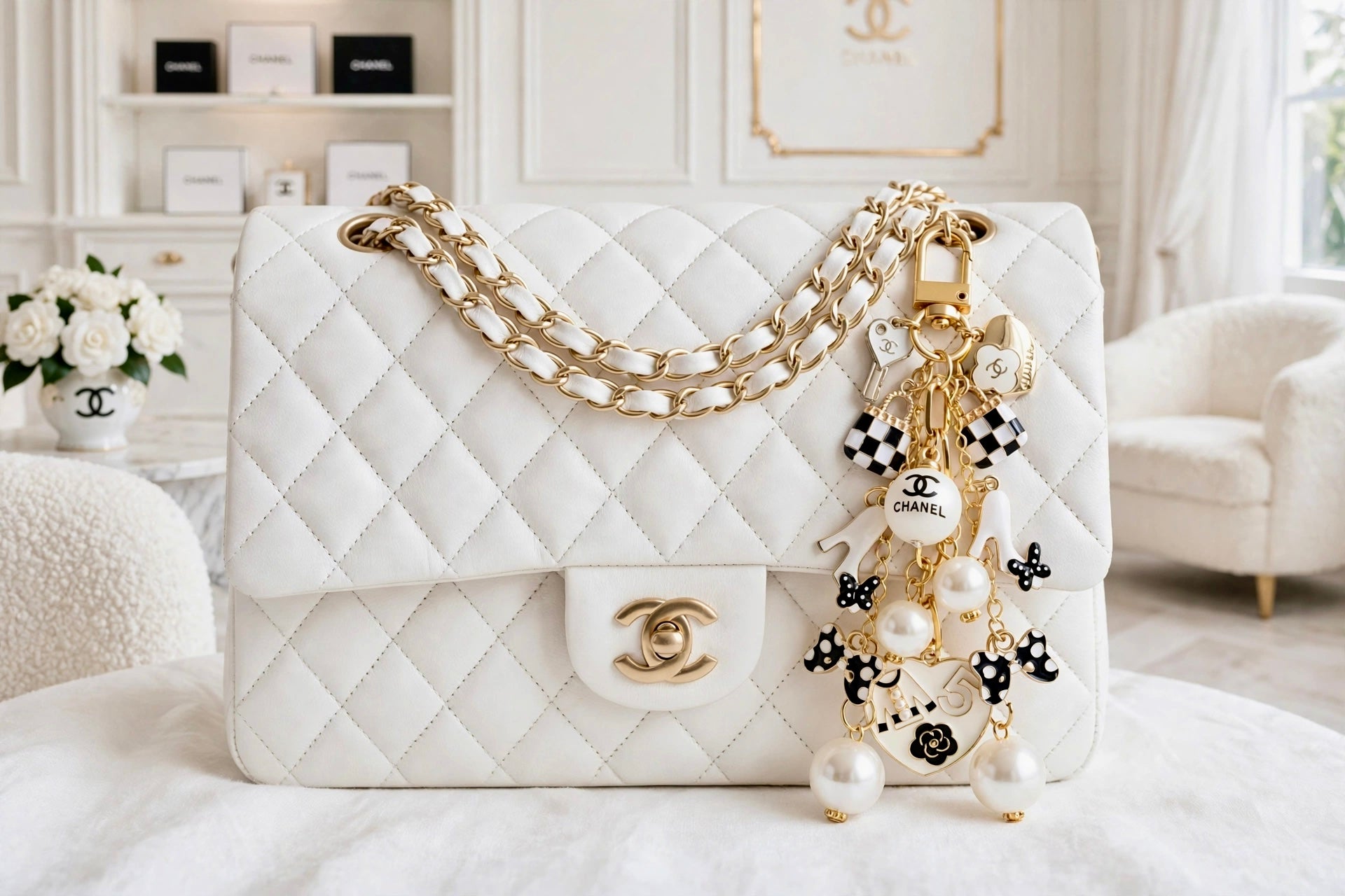 🤍Chanel No.5 Cascade Keychain🤍