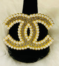 CHANEL Gold Pearl & Rhinestone Brooch