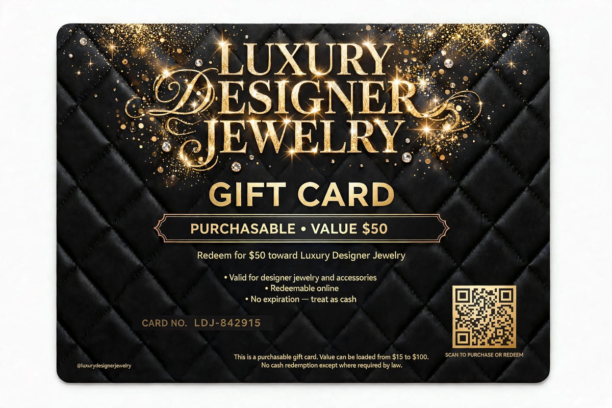 Luxury Designer Jewelry Gift Cards $15-$100 | Online Gift Card for Designer Jewelry and Accessories