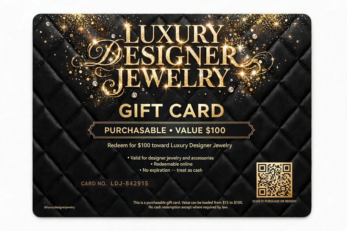 Luxury Designer Jewelry Gift Cards $15-$100 | Online Gift Card for Designer Jewelry and Accessories