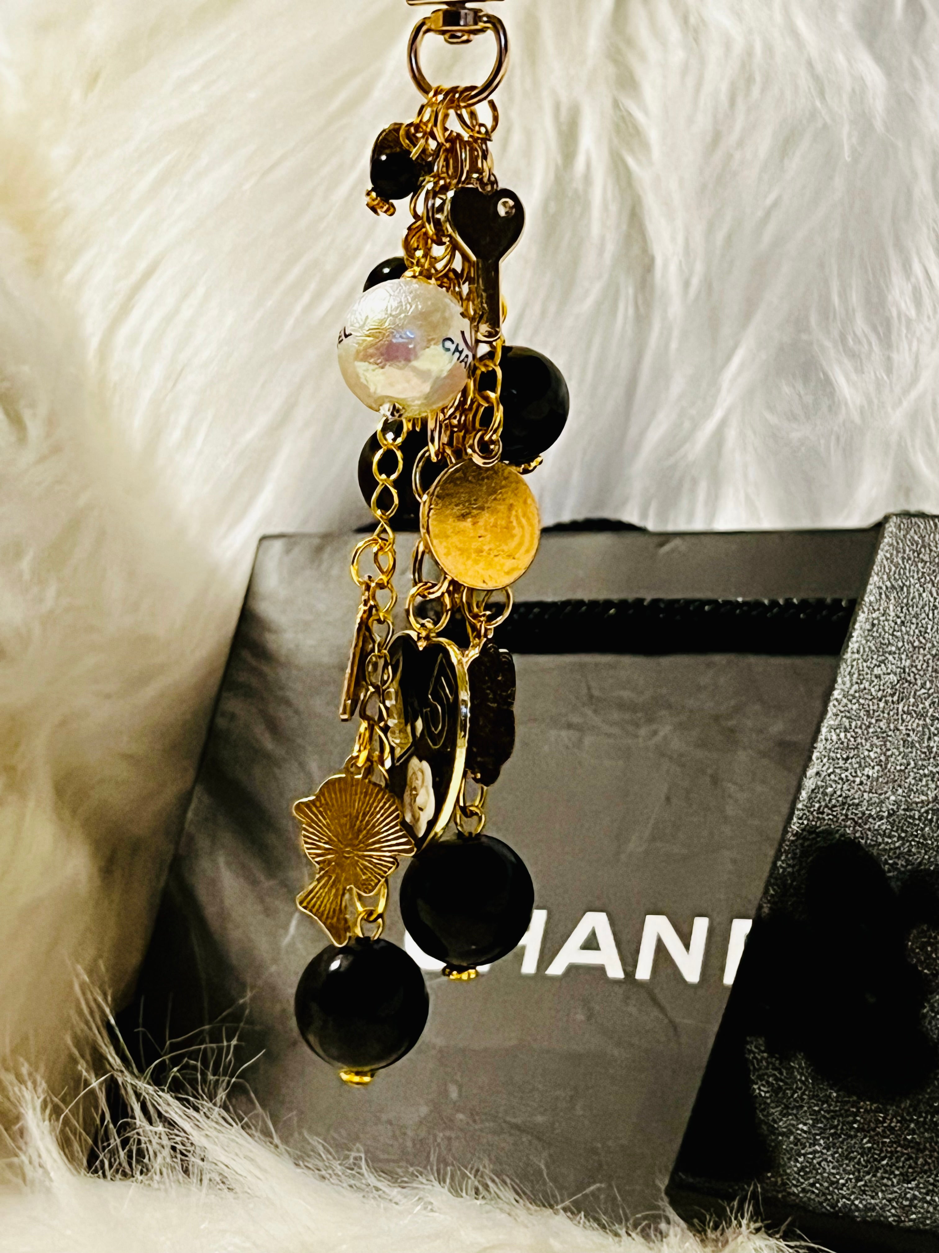 CHANEL Gold & Black Keychain Bag Charm