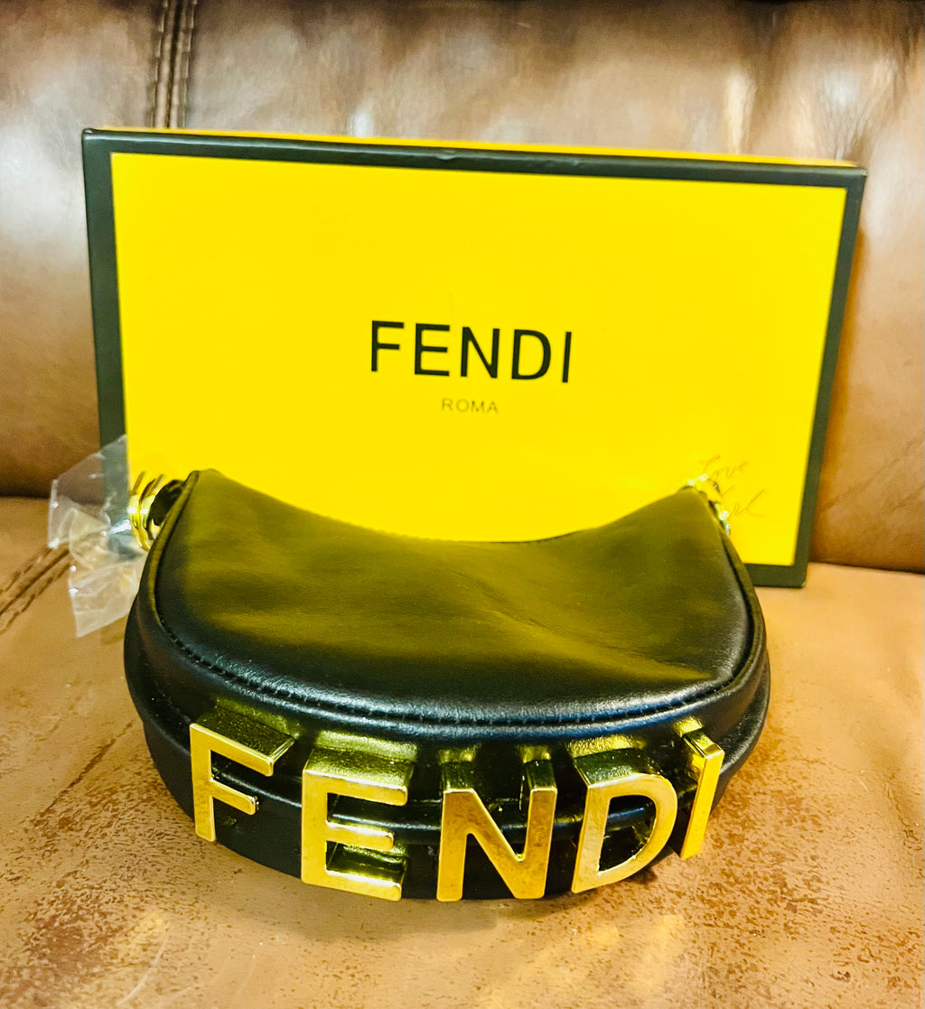 FENDI Mini Black Leather Bag