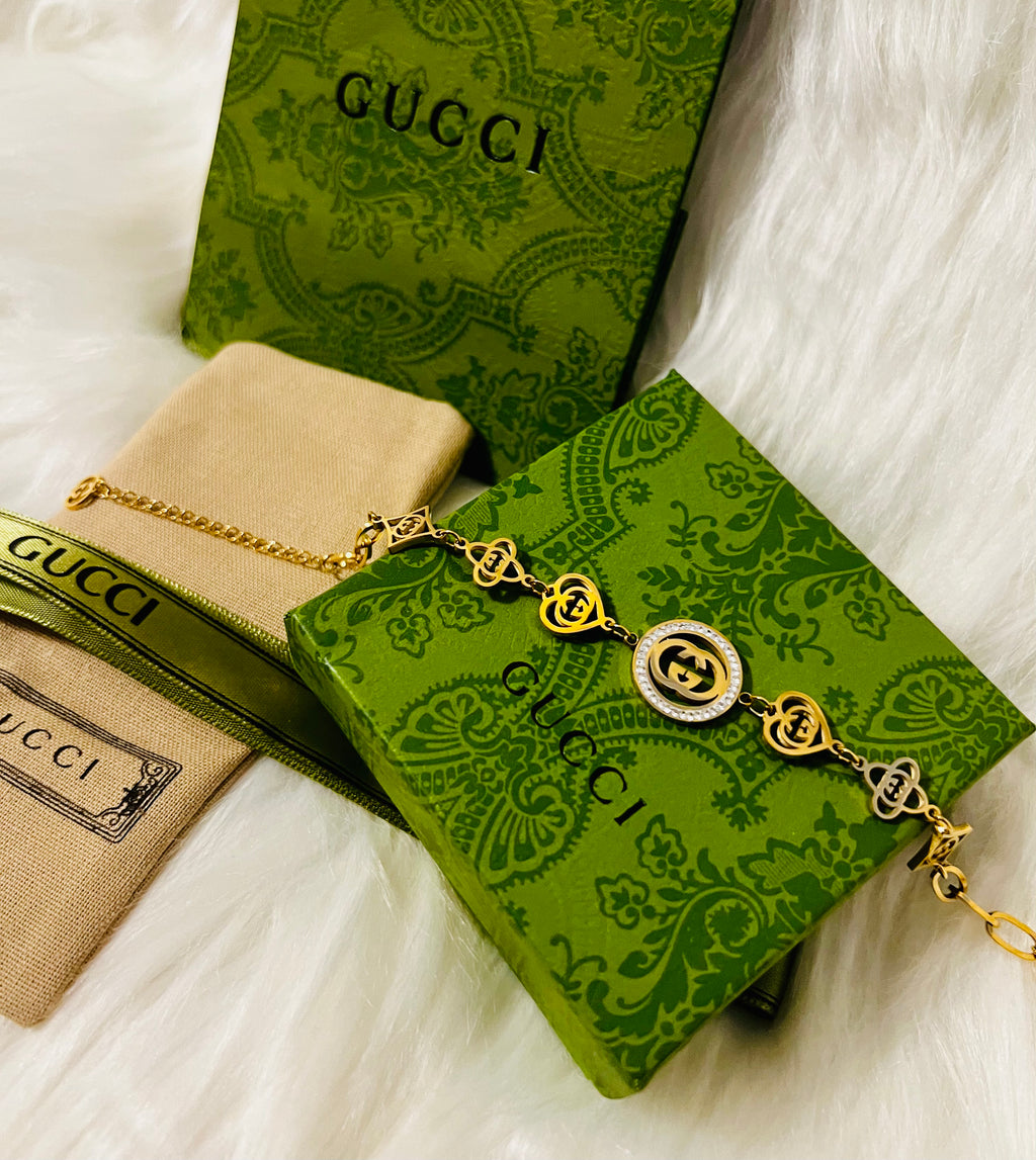 Gucci Gold Rhinestone Bracelet