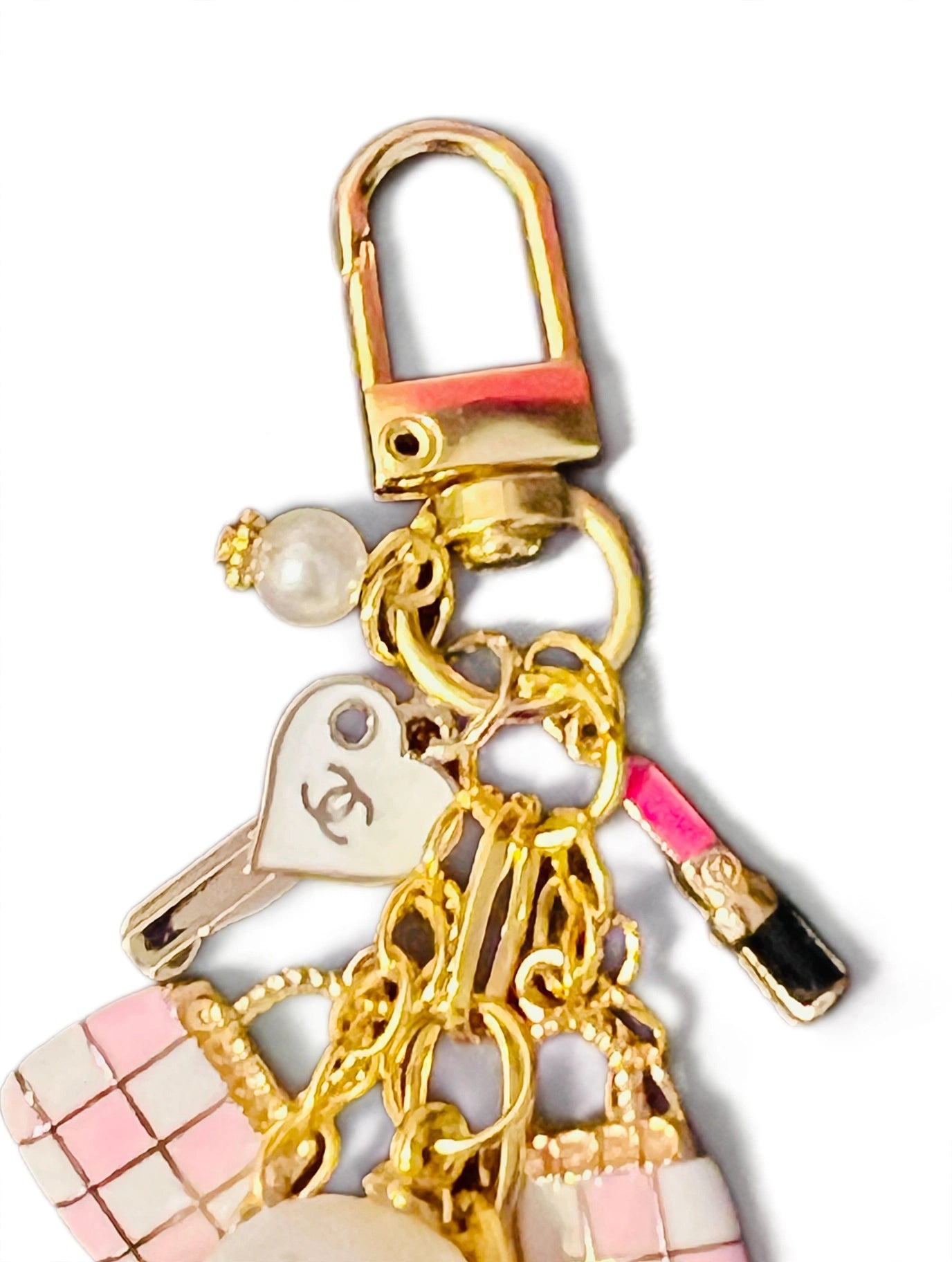 🩷✨Pink Glitter Chanel Keychain✨🩷