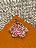 Paw Print Charm by Louis Vuitton Pink with Rhinestone Accents