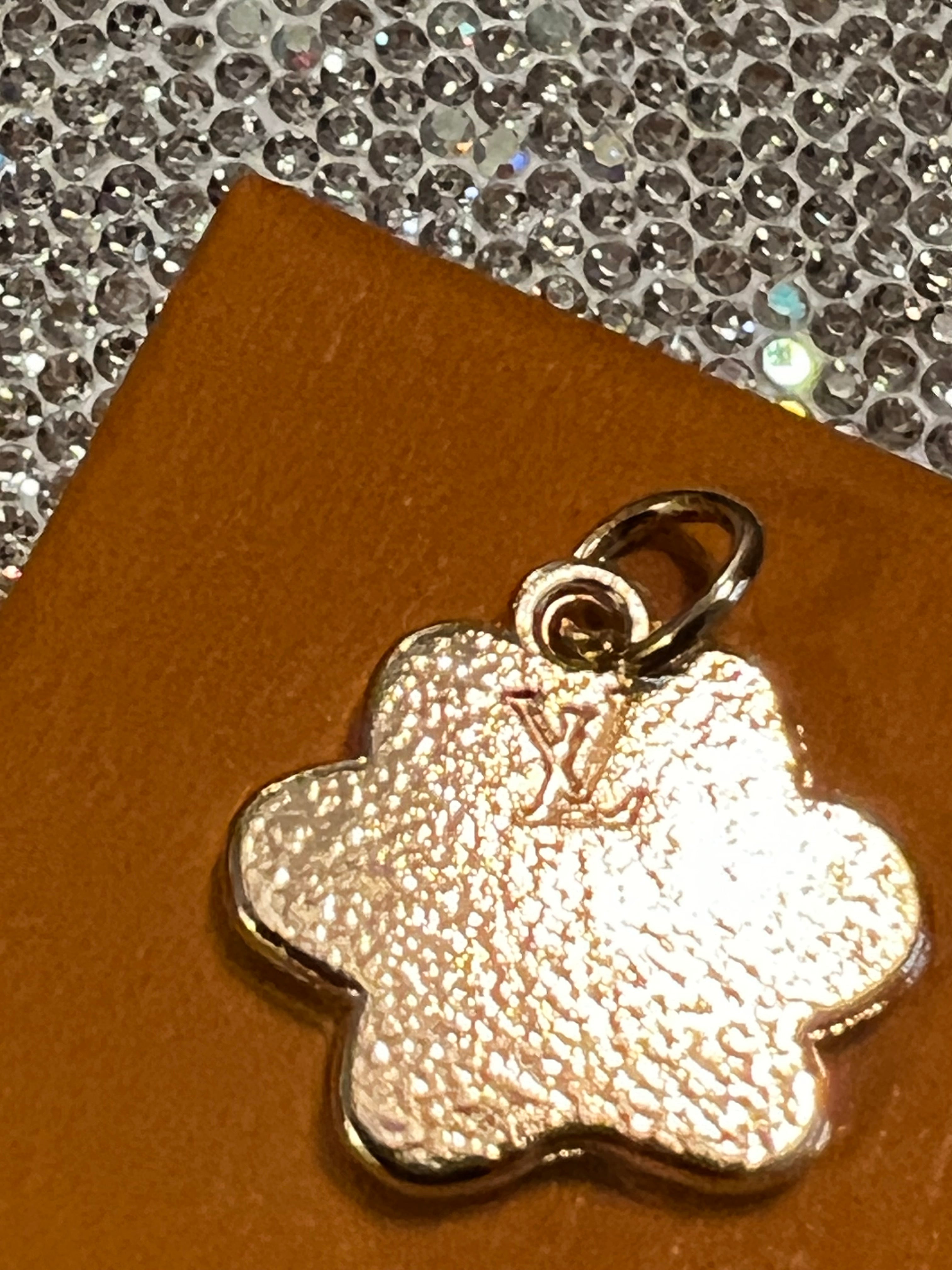 Paw Print Charm by Louis Vuitton Aqua Blue with Rhinestone Accents