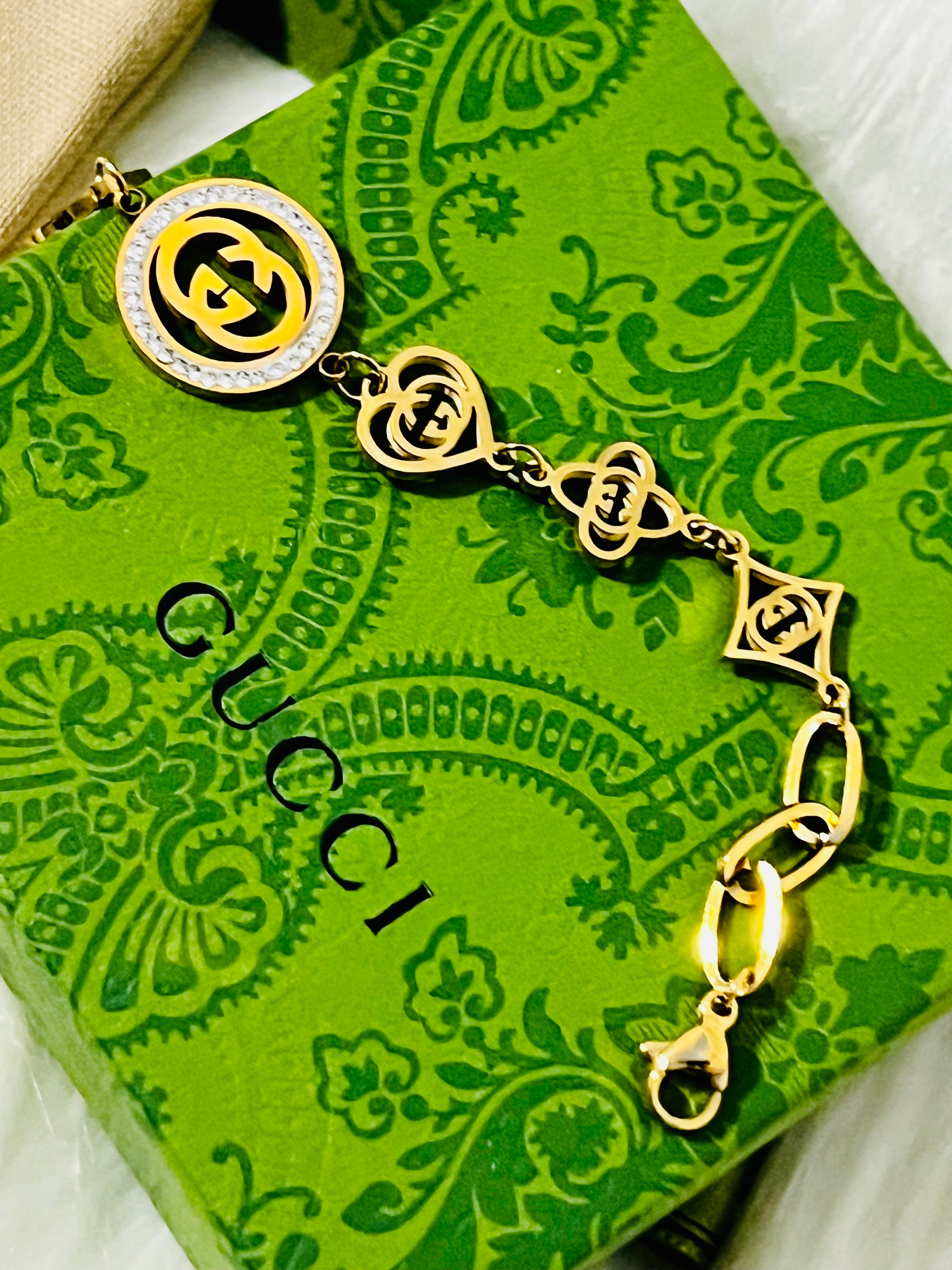 Gucci Gold Rhinestone Bracelet