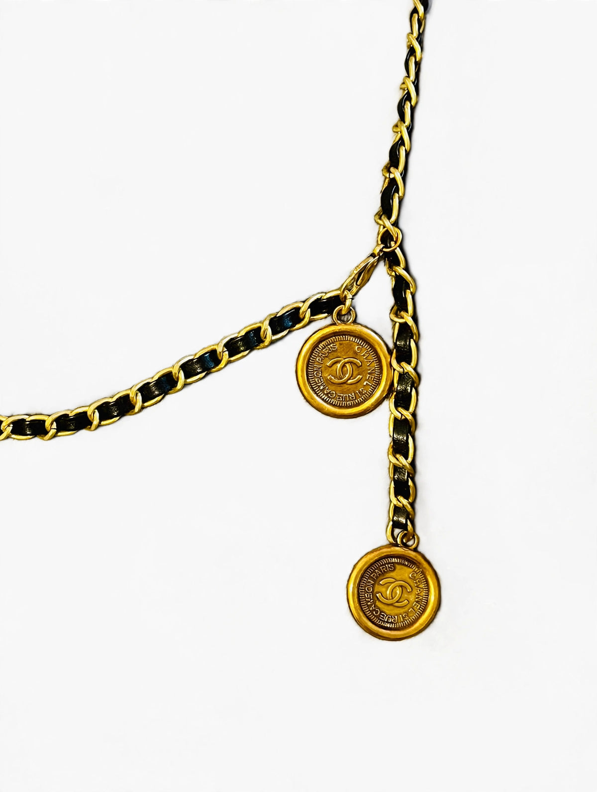 Chanel Gold Coin Medallion Chain Belt Adjustable Waist