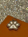 Paw Print Charm Louis Vuitton White with Rhinestone Accents