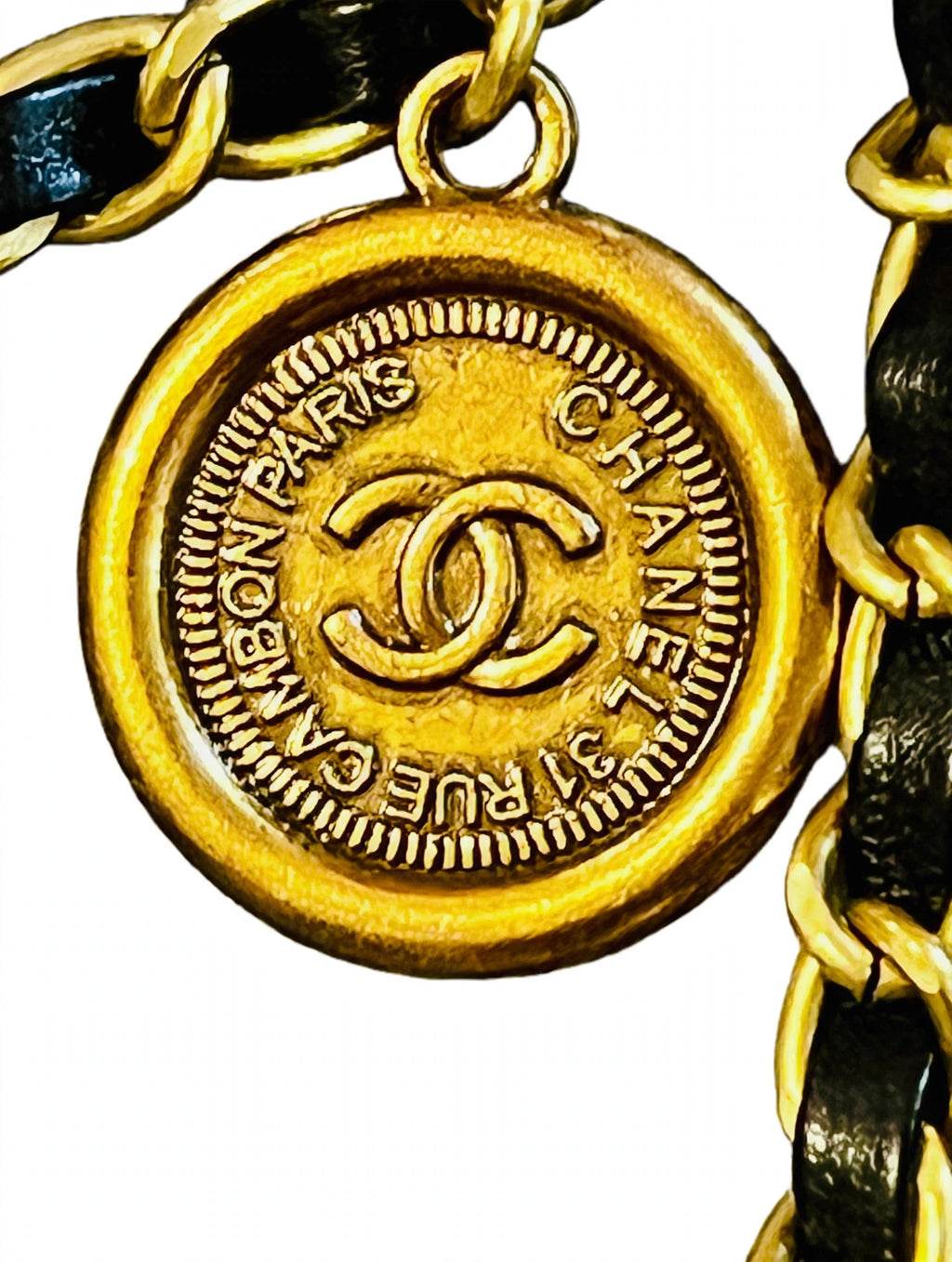 Chanel Gold Coin Medallion Chain Belt Adjustable Waist