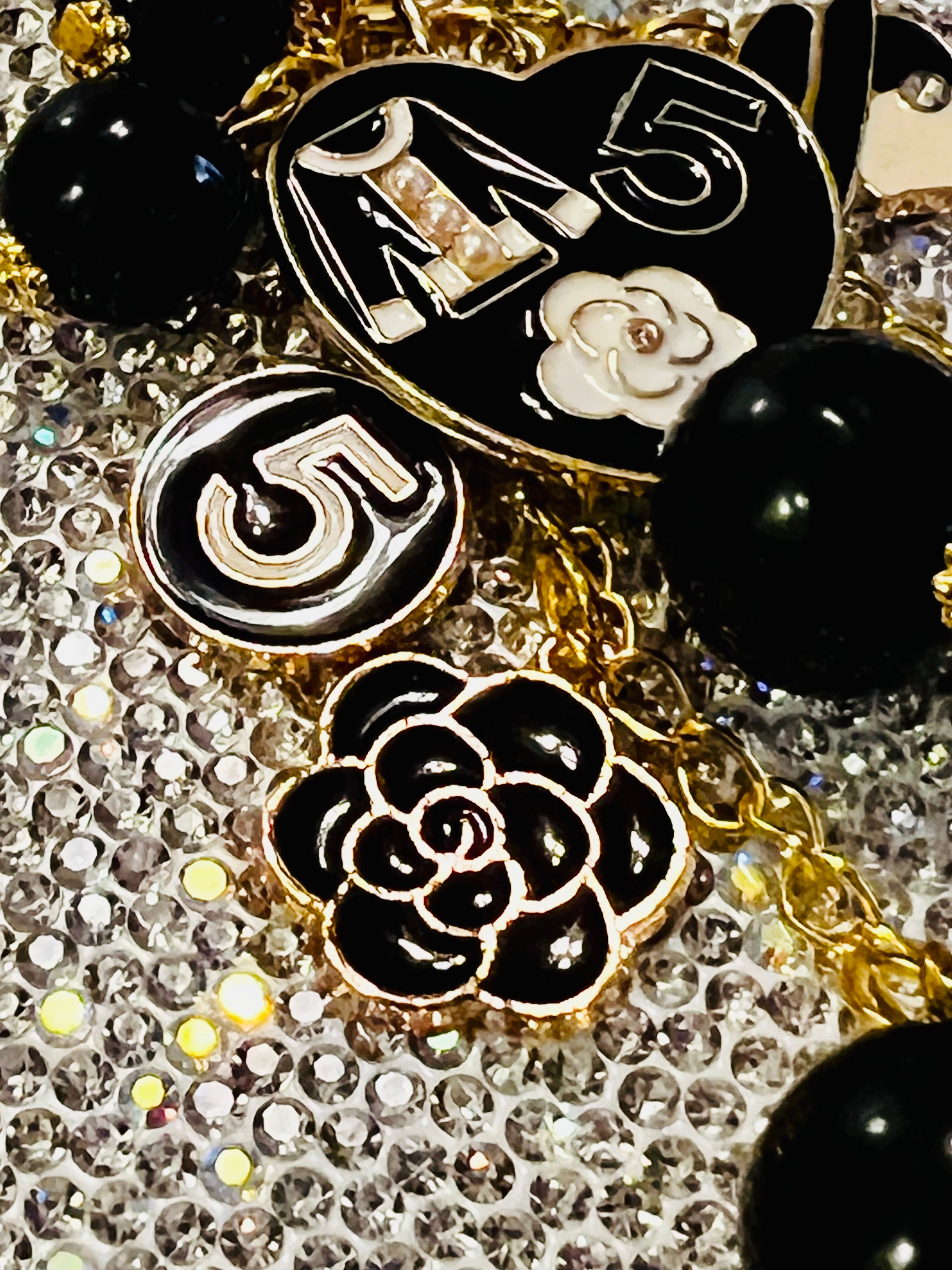 Chanel Keychain Bag Charm Black & Gold