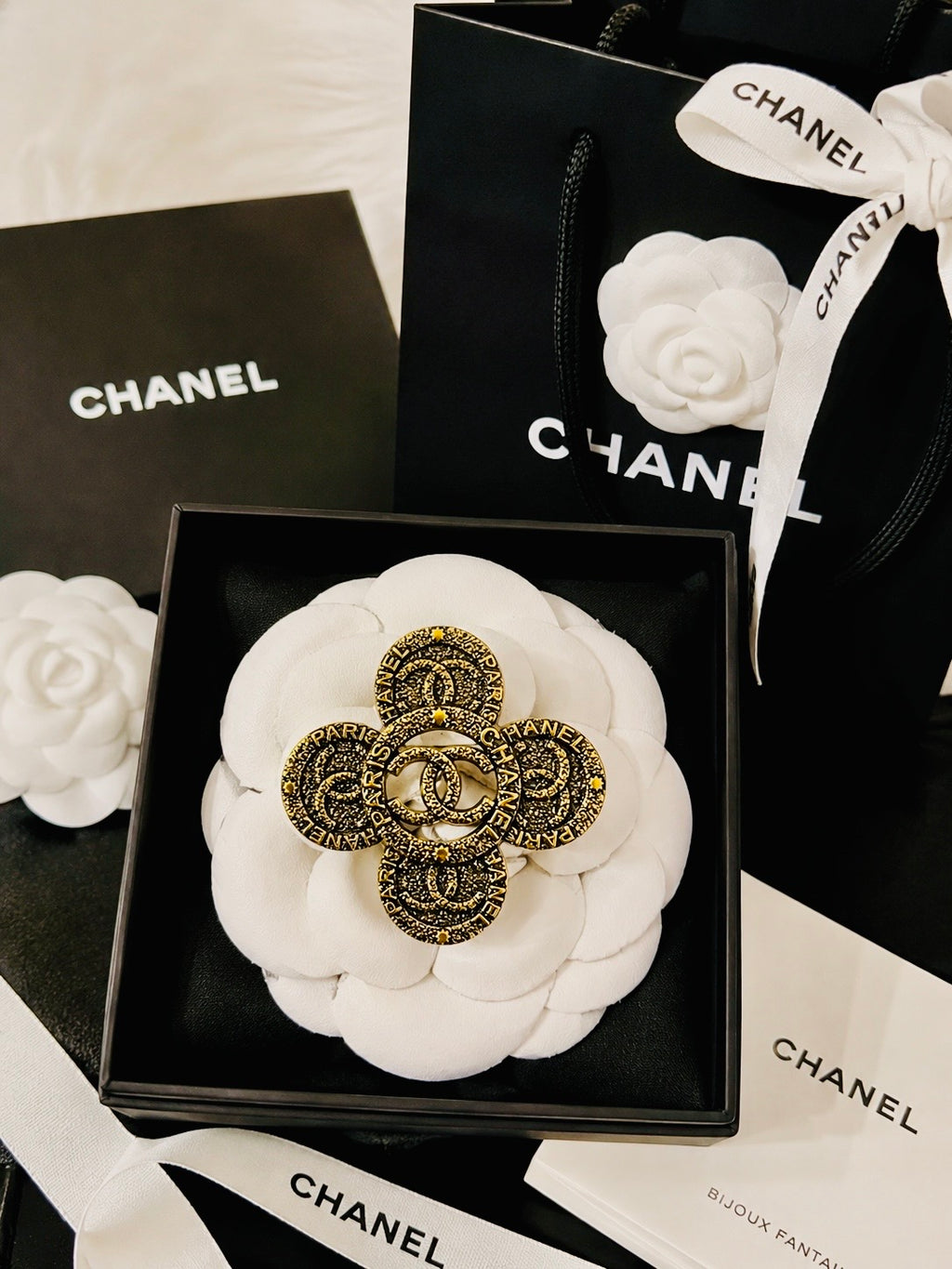 Urbane Bronze Chanel Logo Ancient Brooch