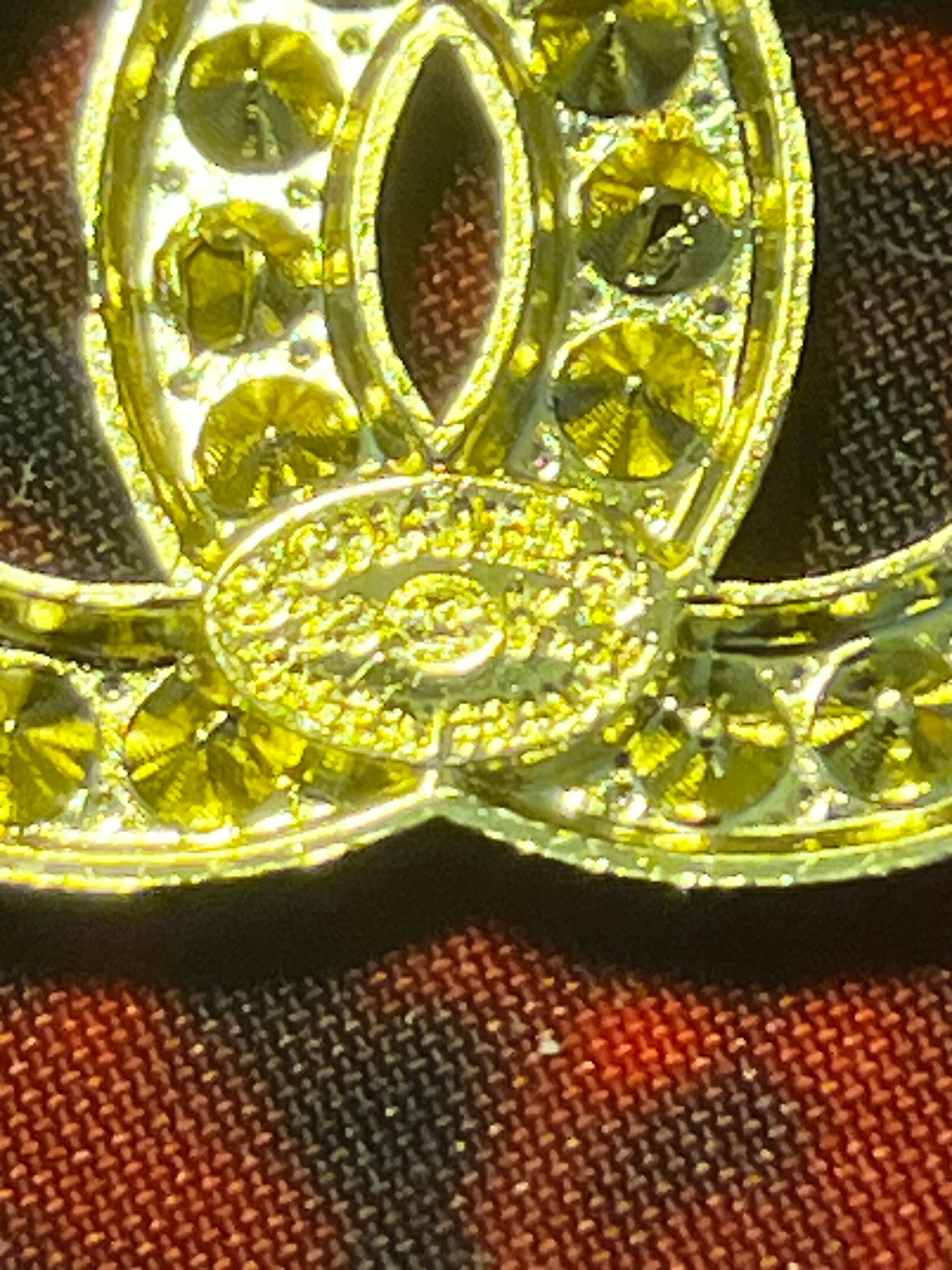CHANEL Pearl Brooch Featuring Gold with Crystal Accents J