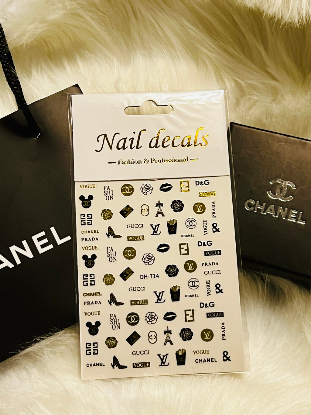 Luxury Brand Designer 3D Nail Art Decal