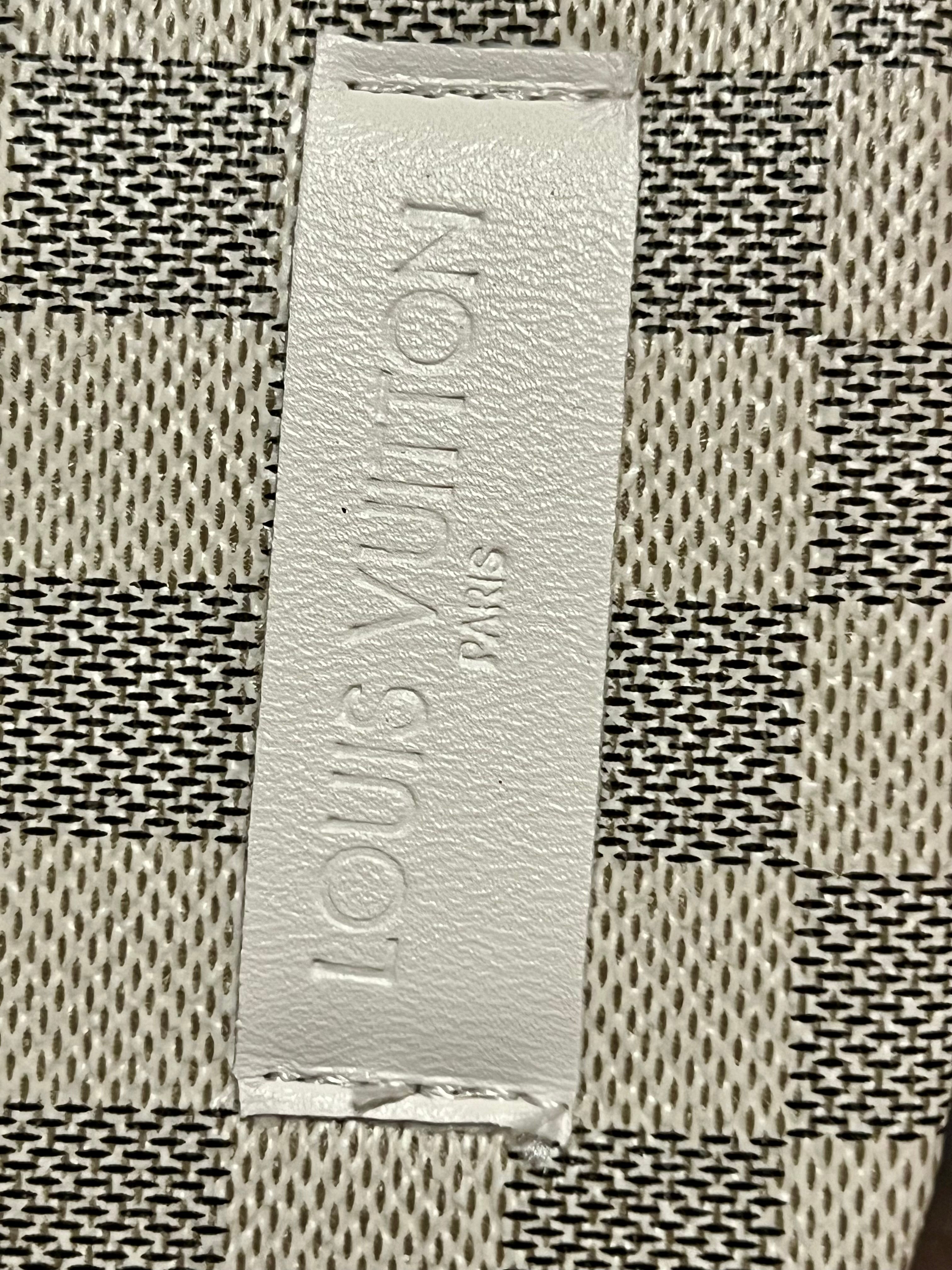 LOUIS VUITTON White Checkered Sandals