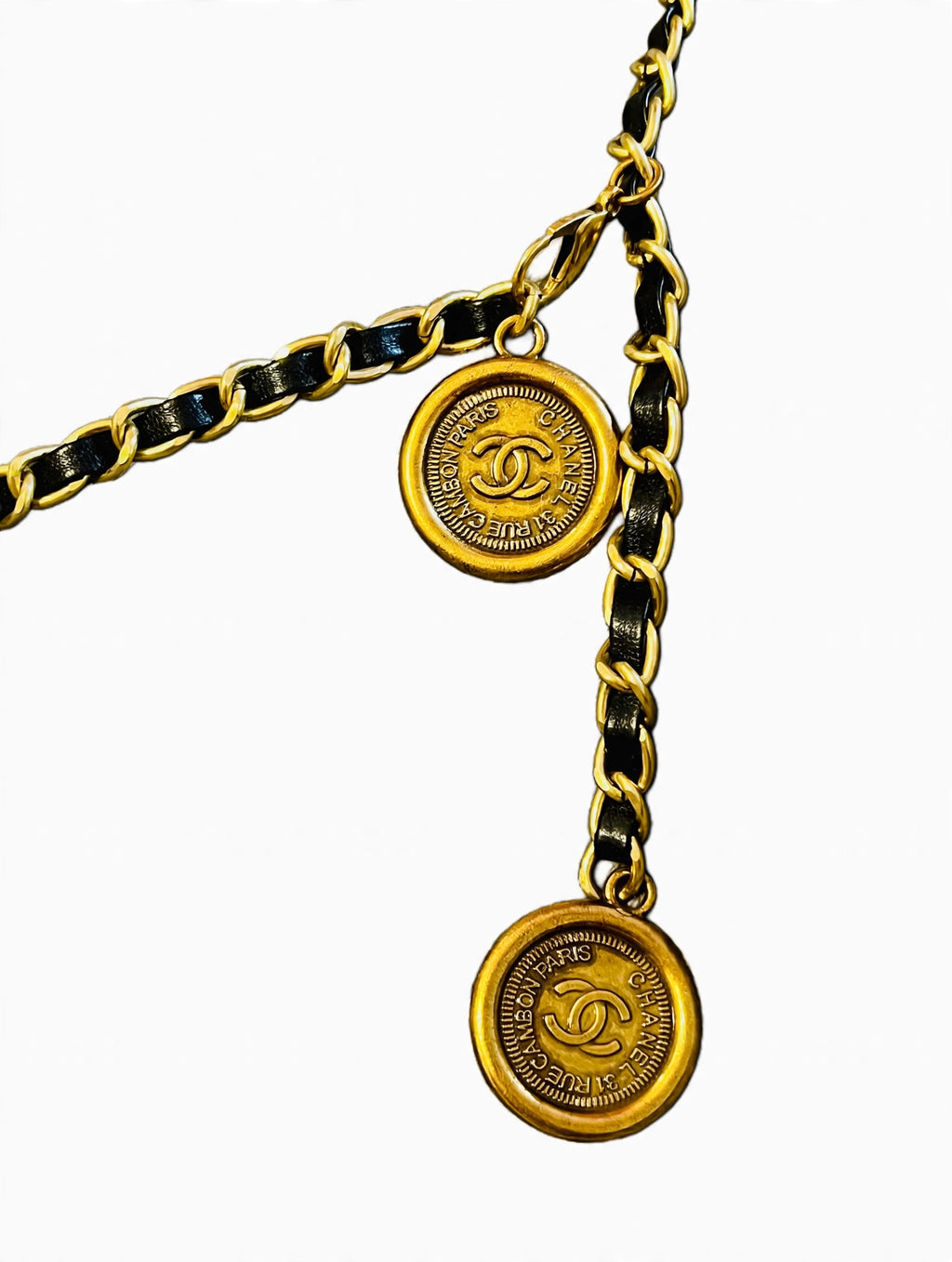 Chanel Gold Coin Medallion Chain Belt Adjustable Waist