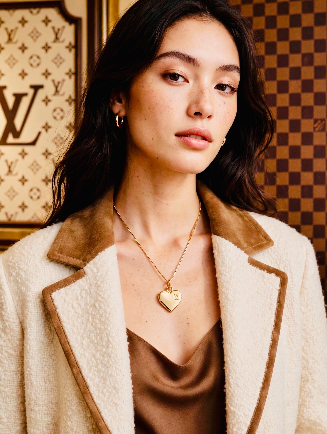 💛Louis Vuitton Gold Heart Pendant Necklace💛
