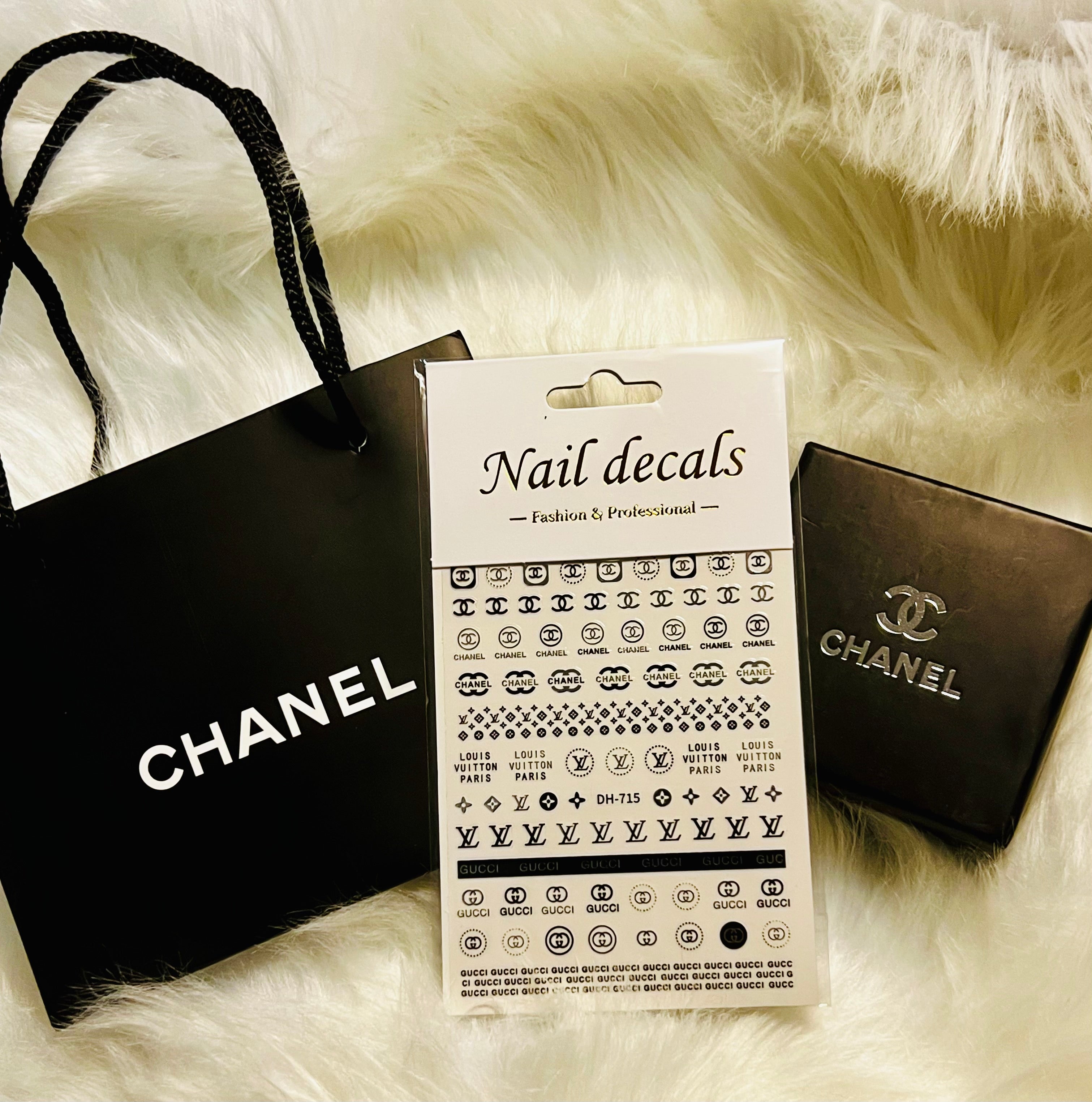 Luxury Brand Designer 3D Nail Art Decal