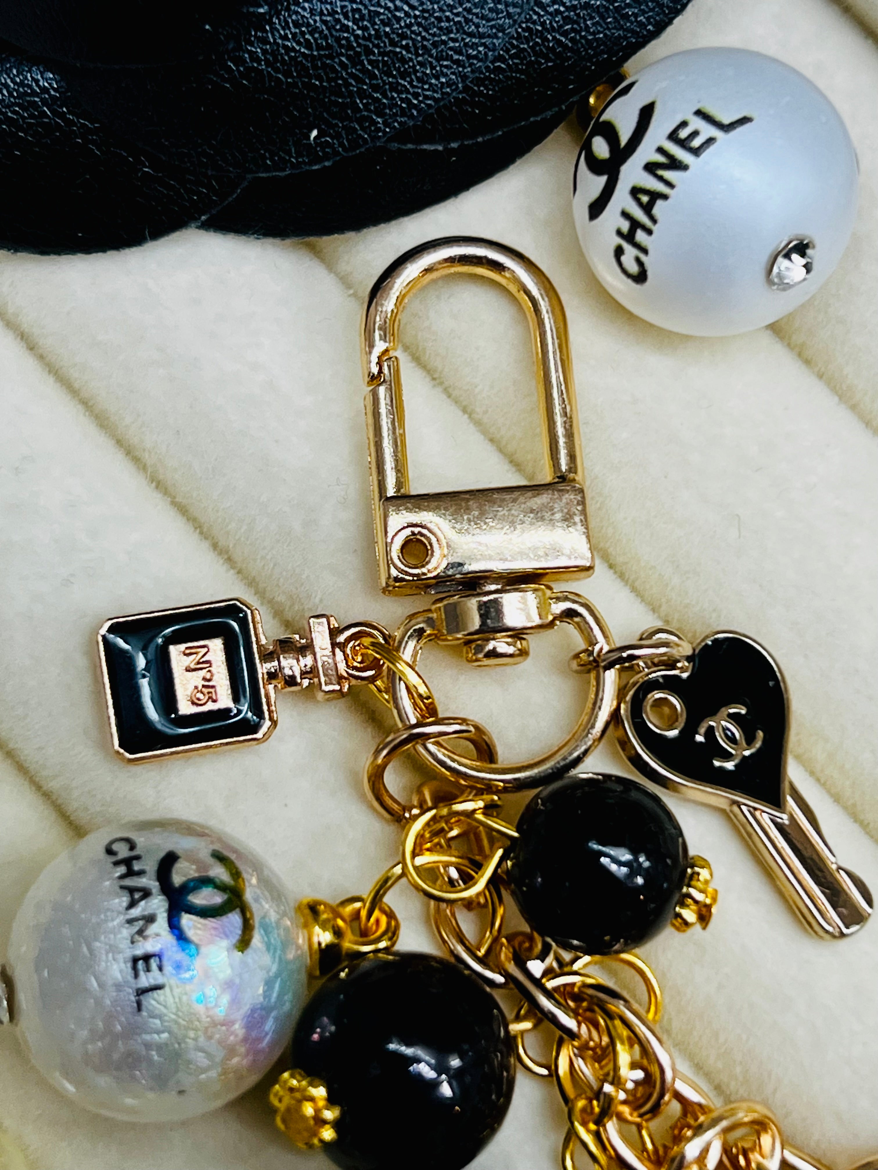 Chanel Keychain Bag Charm Black & Gold