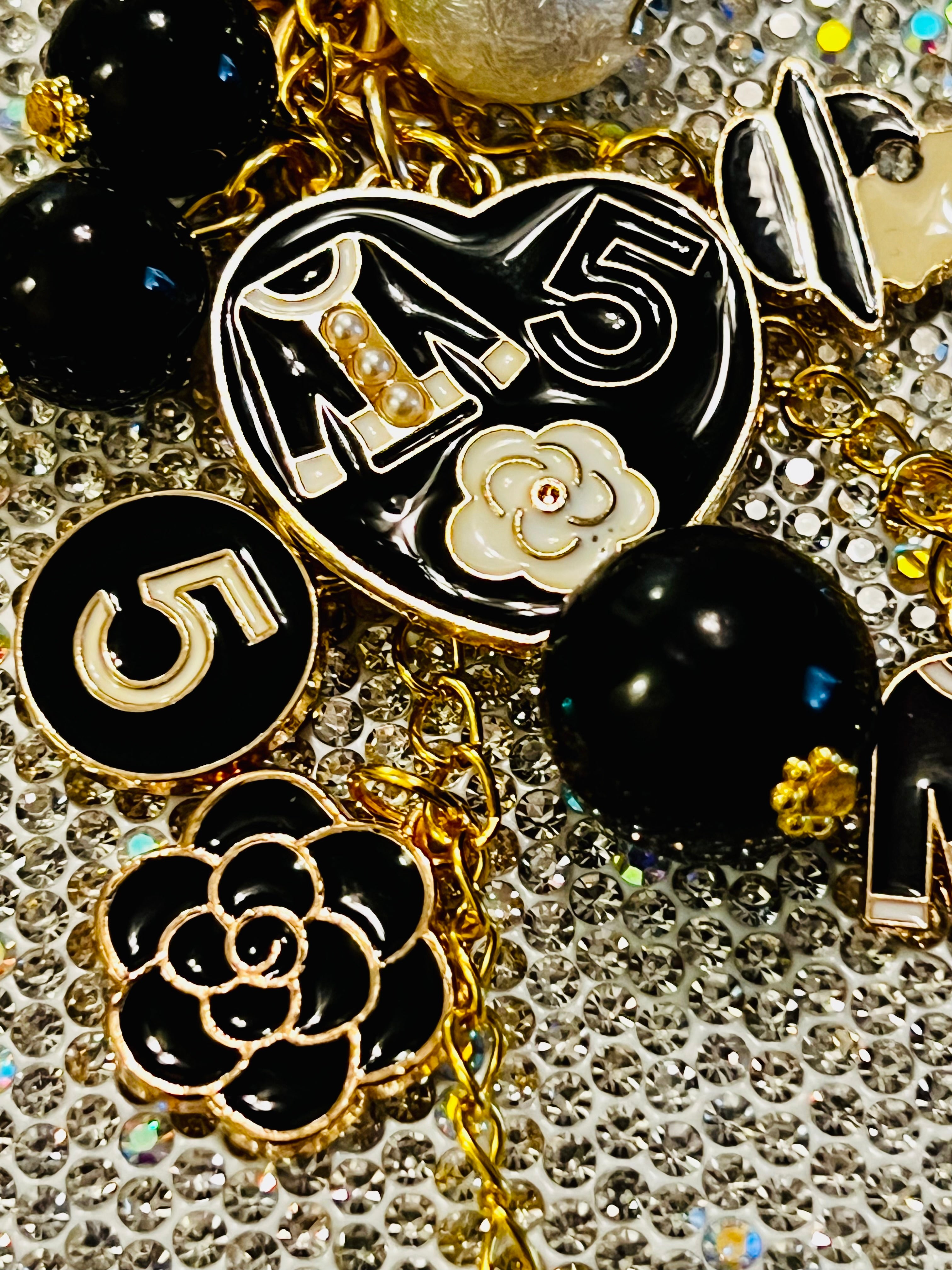 Chanel Keychain Bag Charm Black & Gold