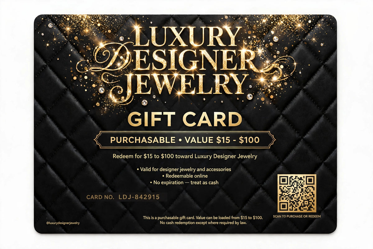 Luxury Designer Jewelry Gift Cards $15-$100 | Online Gift Card for Designer Jewelry and Accessories